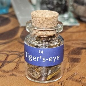 Energy Healing Tiger's Eye Small Bottle #70